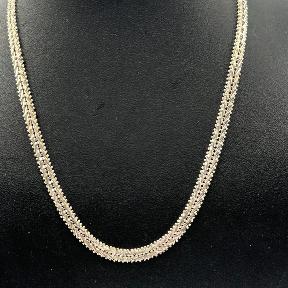 Milor Riccio Chain Necklace Sterling Silver Panther Head Clasp 16.5” 29 Grams - Picture 5 of 11